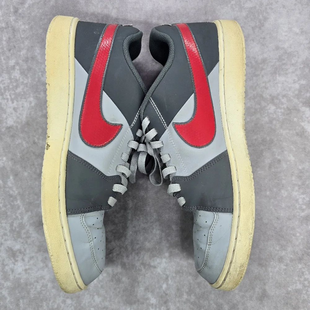 Nike Backboard II Men's Low Top Grey University Red Sneakers Shoes